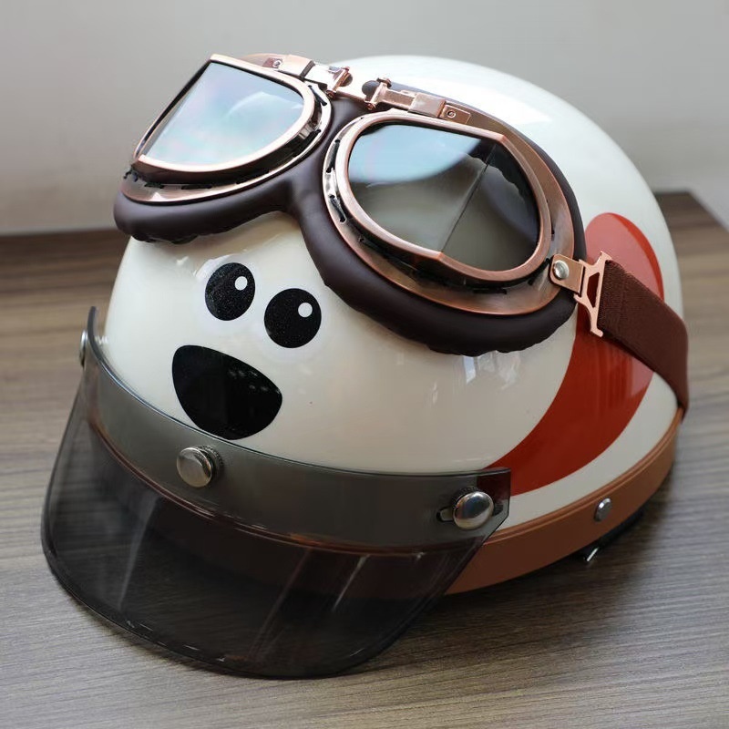 Veiligheidshelm voor elektrische fiets met hond design_voghion.com