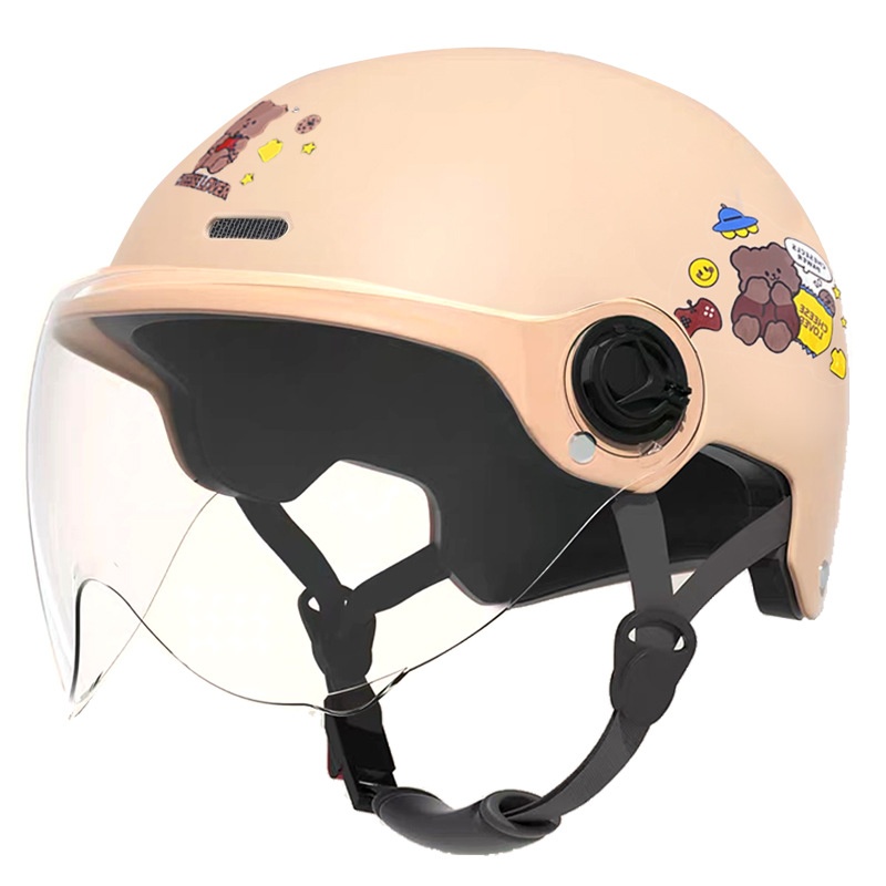 Casco per veicoli elettrici certificato secondo gli standard nazionali per uomo e donna, casco di sicurezza a mezzo casco per moto, nuovo modello estivo_voghion.com