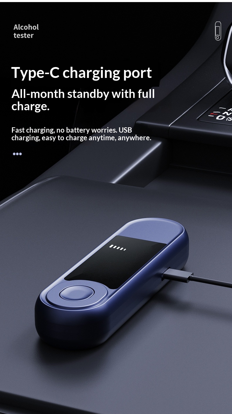 Etilometro per il rilevamento della guida, strumento di analisi dell'alcol nel traffico ad alta precisione._voghion.com