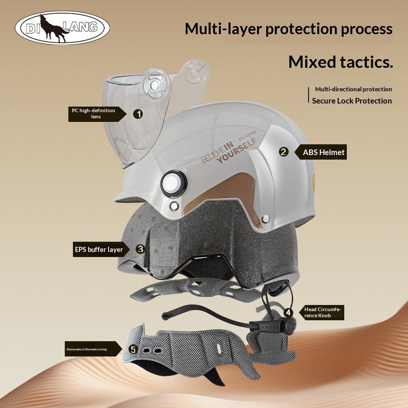 Dilang New National Standard 3C Certified Electric Vehicle Women's Motorcycle Summer Half Men's Sun Protection Four_voghion.com