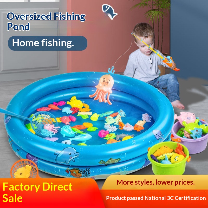 Set di giocattoli educativi per bambini per la pesca, con quadratini, immersioni, per neonati e bambine, magnetici, per giochi di ruolo in piscina._voghion.com