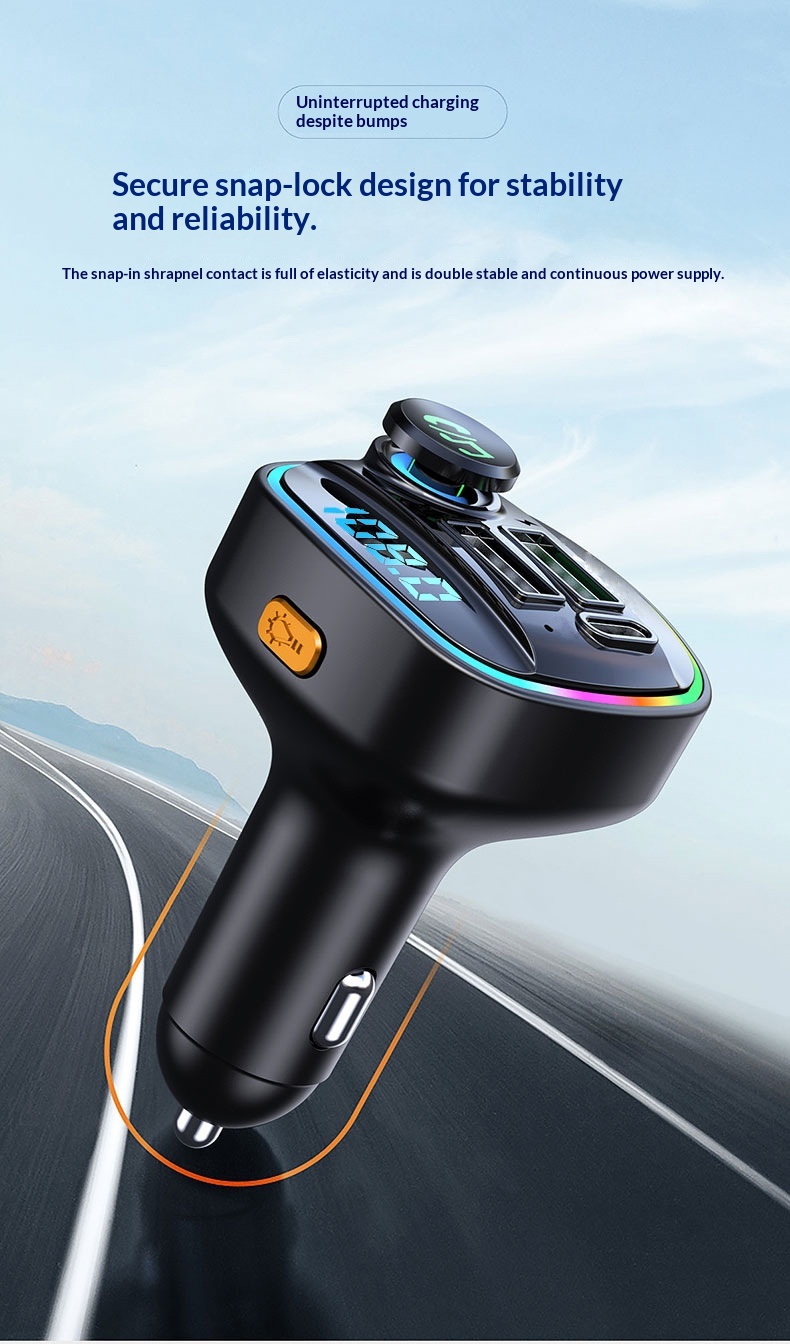 Bluetooth fm transmitter til bil med tabsfri lydkvalitet_voghion.com