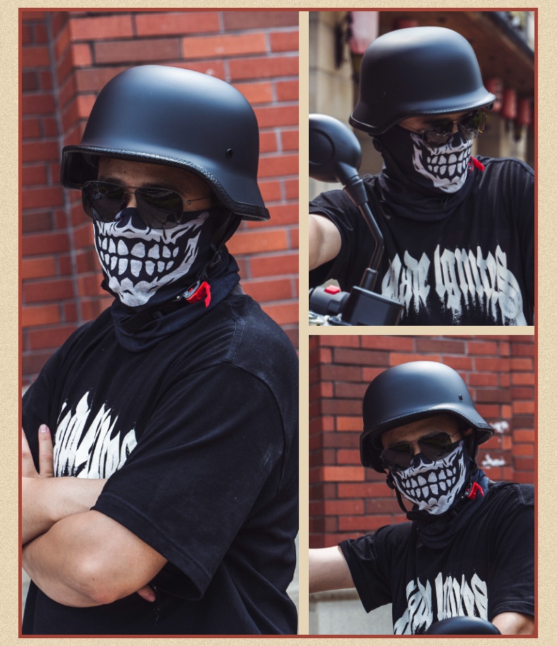 Halbschalenhelm im deutschen Soldatenstil, Retro-Design, für Motorräder, Sommer, Cruiser und Roller, 3C-zertifiziert, Ganzjahres-Ausrüstung_voghion.com