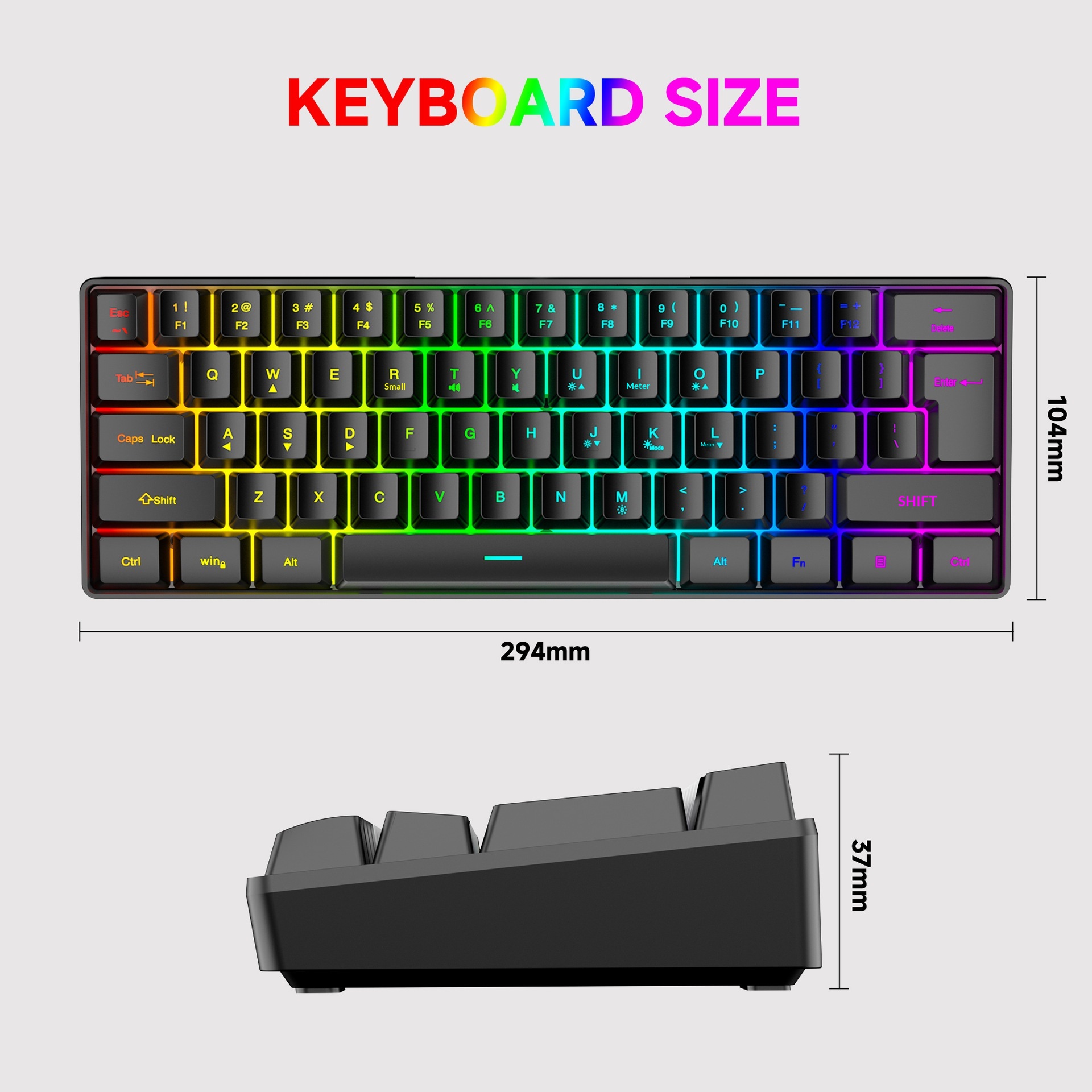 Rgb Gaming Keyboard And Mouse Set Wired 61-key Compact Design_voghion.com