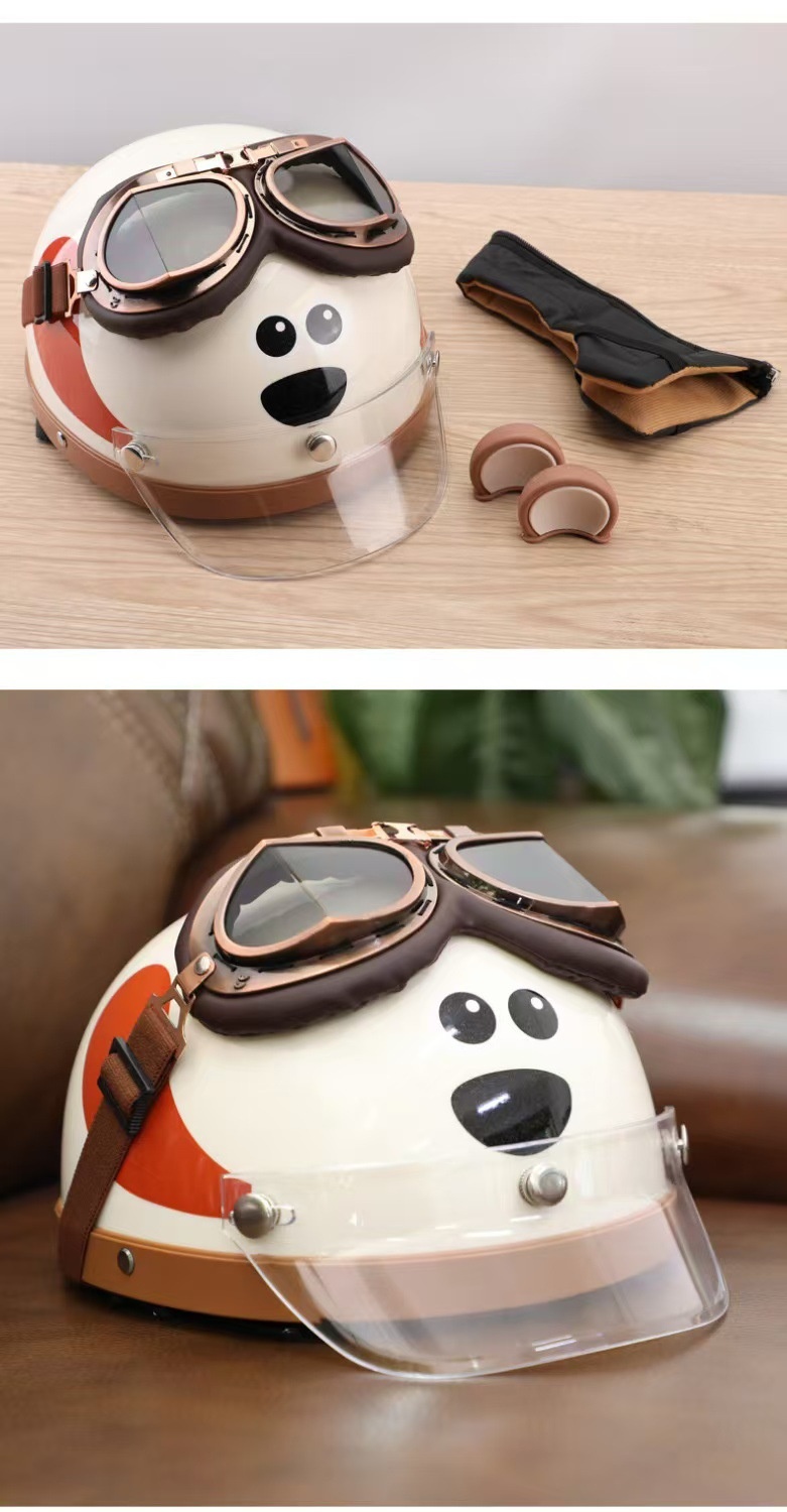 Veiligheidshelm voor elektrische fiets met hond design_voghion.com