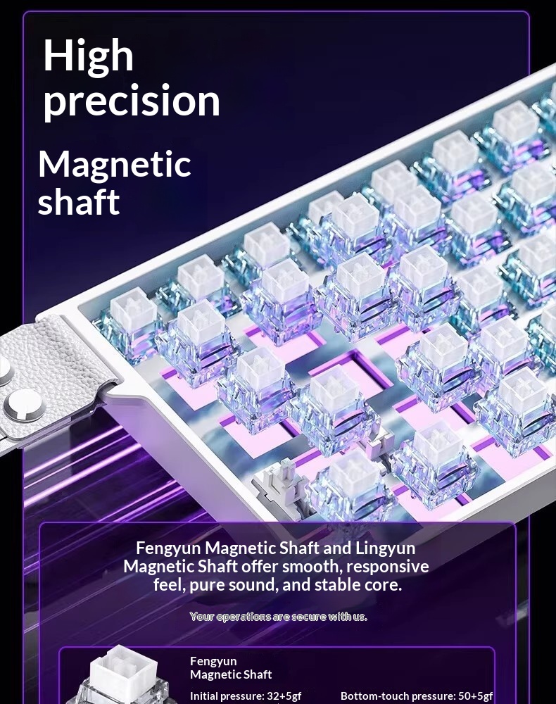 Wolf Spider MINI60HE Magnetic Switch Keyboard, Three-Mode RT, Customizable For E-Sports Gaming, Wired, 8K Report Rate,_voghion.com