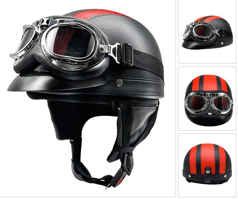 Exklusiv bei Cross-Border erhältlich: Leder-Halbelektroroller für Damen und Herren, Ganzjahres-Leichtmetallhelm in Melonenfarbe, sofort lieferbar_voghion.com