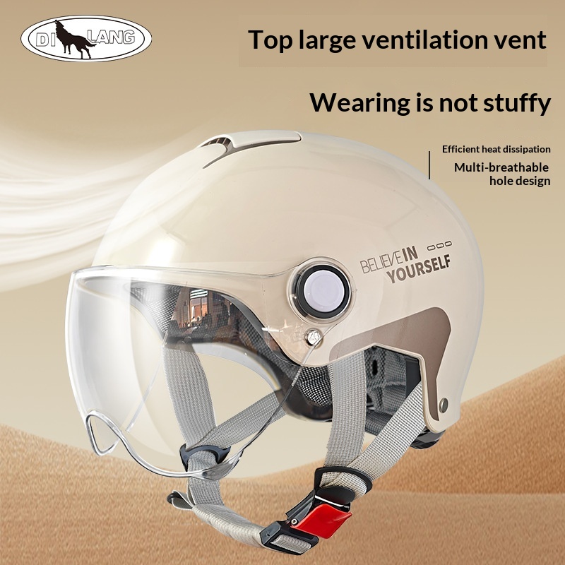 Dilang New National Standard 3C Certified Electric Vehicle Women's Motorcycle Summer Half Men's Sun Protection Four_voghion.com