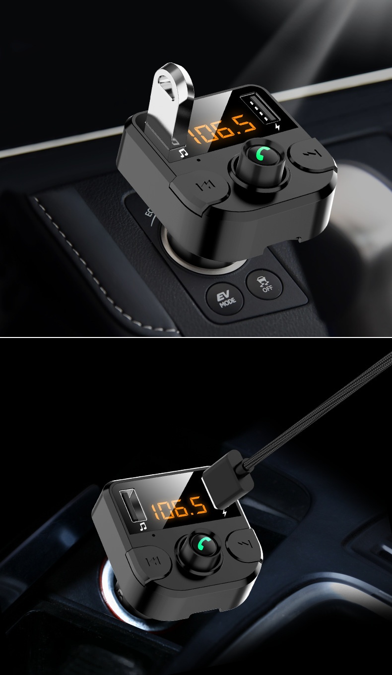 Bluetooth fm transmitter auto carkit met handsfree en mp3 speler_voghion.com