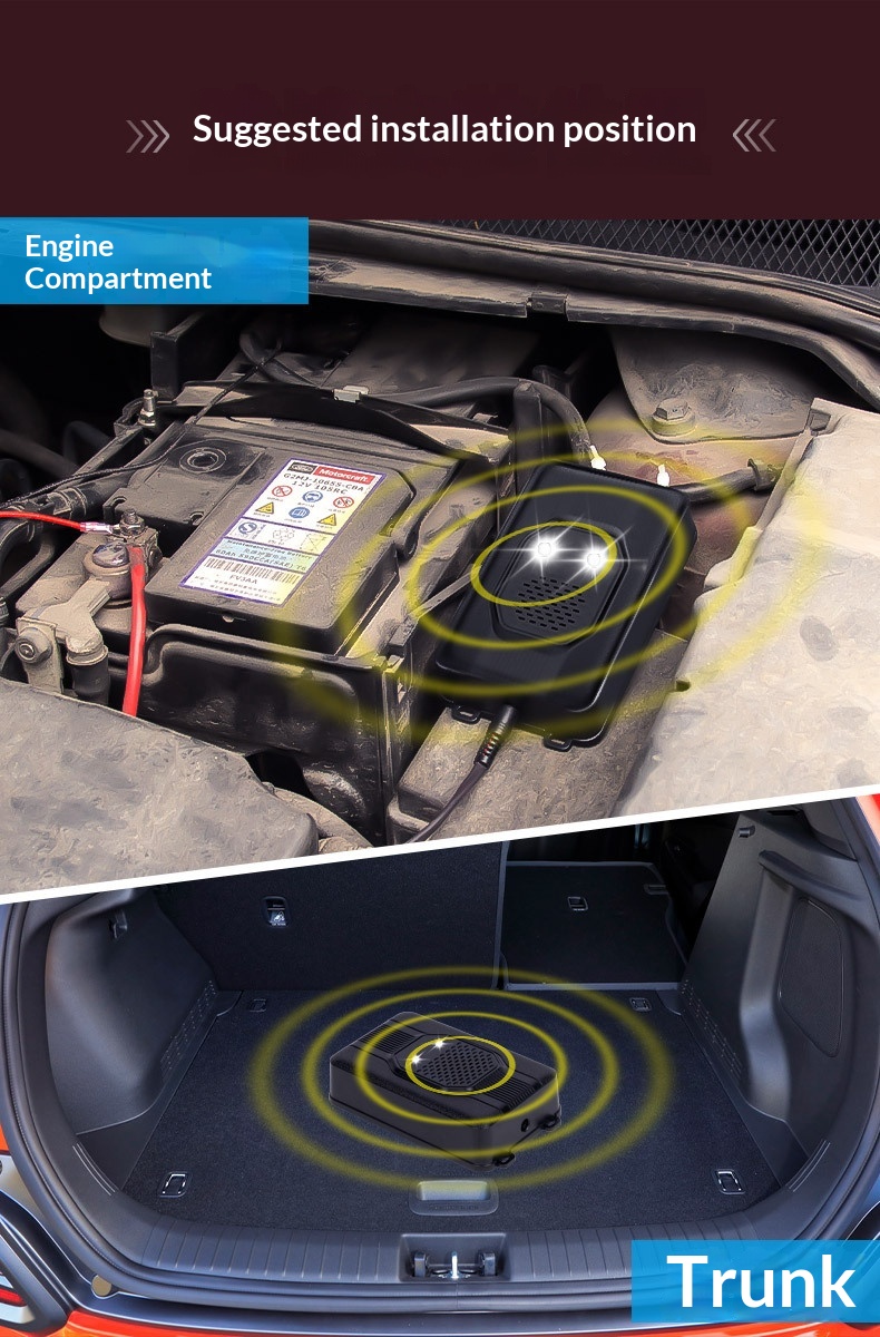 Repellente per topi silenzioso elettronico a ultrasuoni Animal Smart, installabile in auto._voghion.com