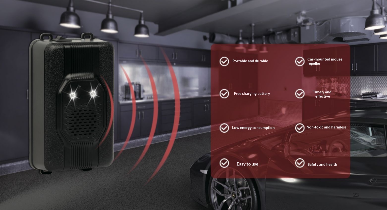 Repellente per topi silenzioso elettronico a ultrasuoni Animal Smart, installabile in auto._voghion.com