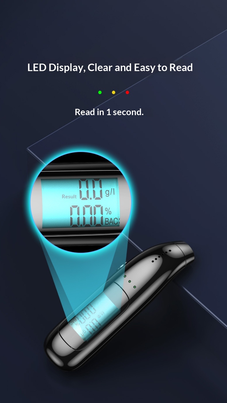 Tester Detection, Breathalyzer, High Precision Alcohol Concentration Detector For Drunk Driving_voghion.com