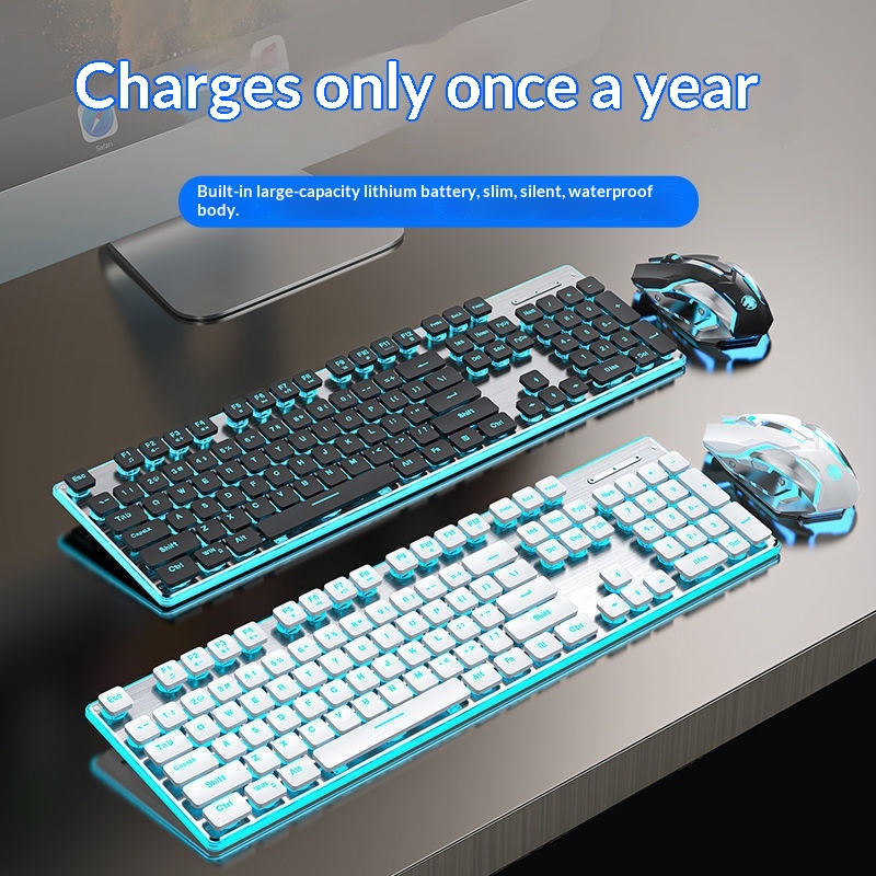 Forerunner X7S Wireless Keyboard Mouse Set Silent Ultra-thin High Aesthetic Gaming Computer Office Mechanical Feel_voghion.com