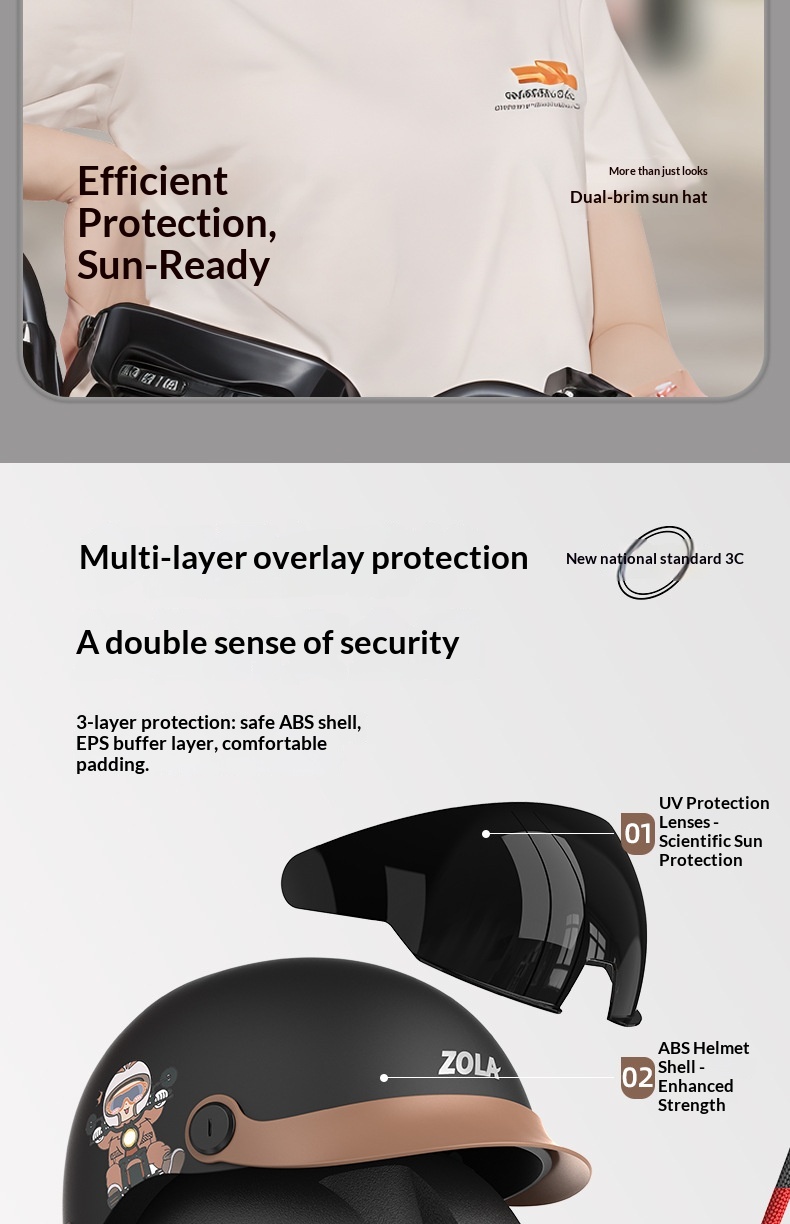 Motorcycle Helmet Summer Lightweight Duckbill Safety Helmet_voghion.com