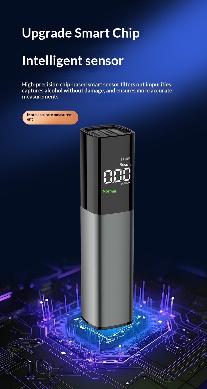 Tester High Precision Blow-Type Drunk Driving Mini Portable Car Alcohol Detector_voghion.com