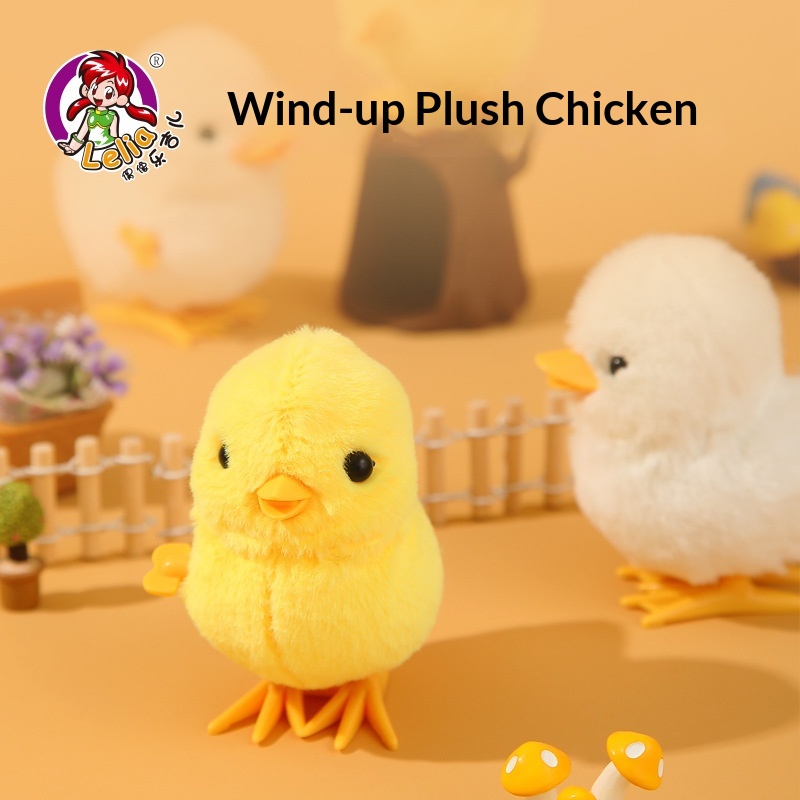 Chick Walking Toy Children's Internet Celebrity Plush Jumping Duck Wind-up Doll For Girls Boys Baby Animal_voghion.com