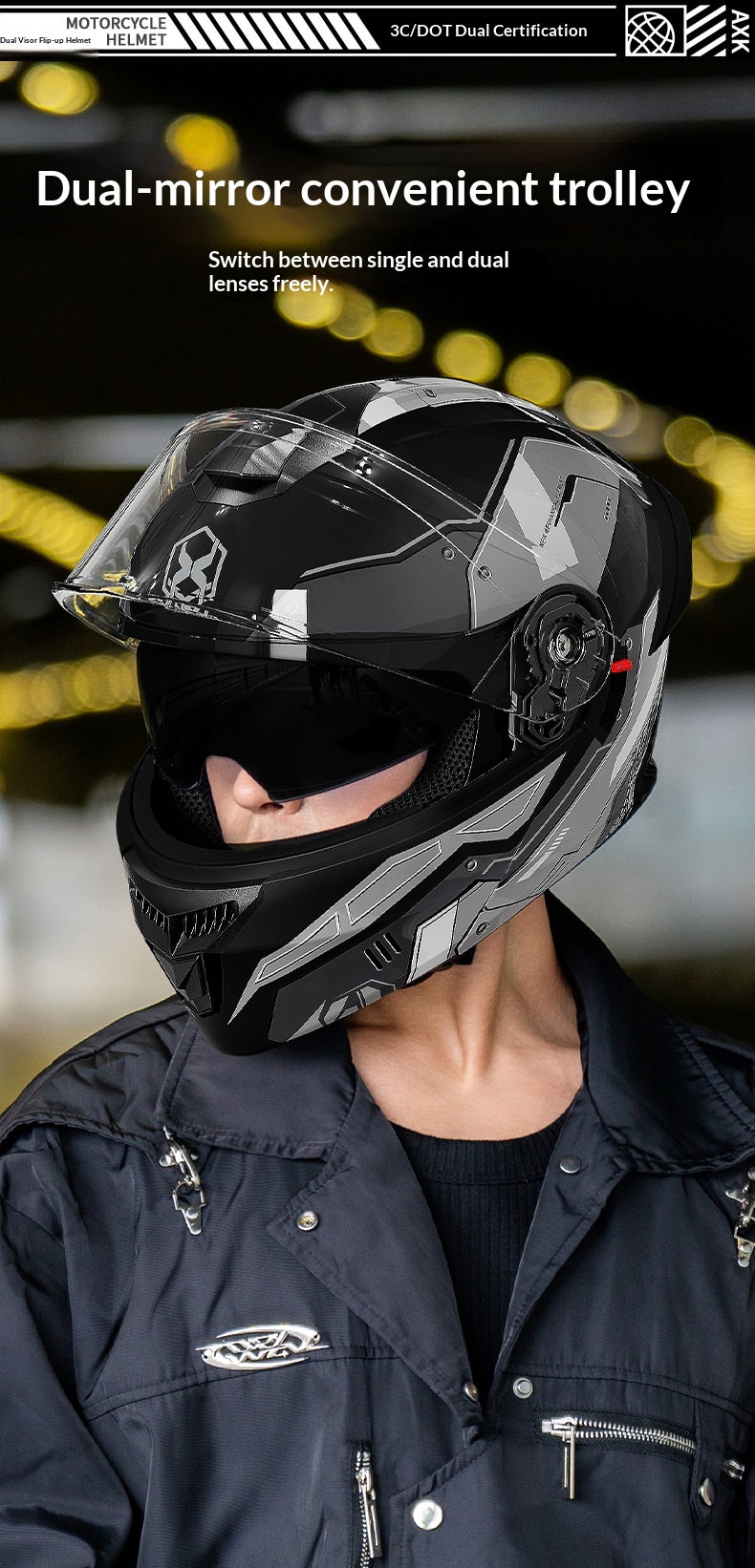 3C/DOT Certified Motorcycle For Men, Open Face Helmet, All-Season Universal, Motorbike Riding, Women's Electric Bike_voghion.com