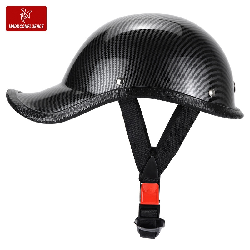 Electric Scooter For Men And Women, Motorcycle Half Retro Safety Protective Helmet, Stylish Lightweight Scoop Helmet_voghion.com