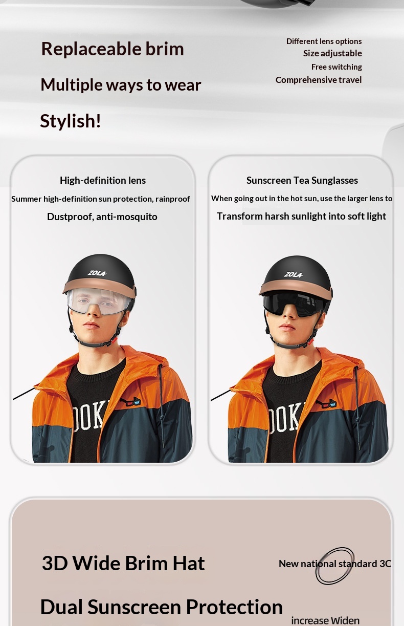 Motorcycle Helmet Summer Lightweight Duckbill Safety Helmet_voghion.com