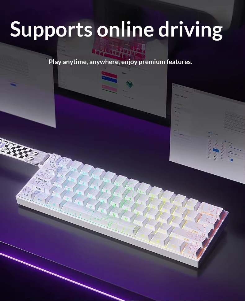 Wolf Spider MINI60HE Magnetic Switch Keyboard, Three-Mode RT, Customizable For E-Sports Gaming, Wired, 8K Report Rate,_voghion.com