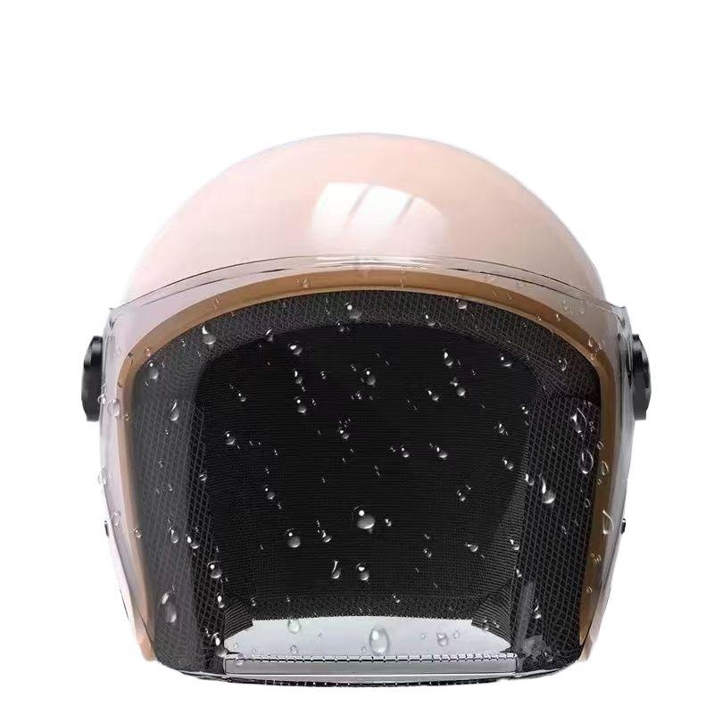 Elektrofahrrad für Damen und Herren, winterfester, warmer und niedlicher Fahrradhelm, Motorrad-Halbhelm_voghion.com