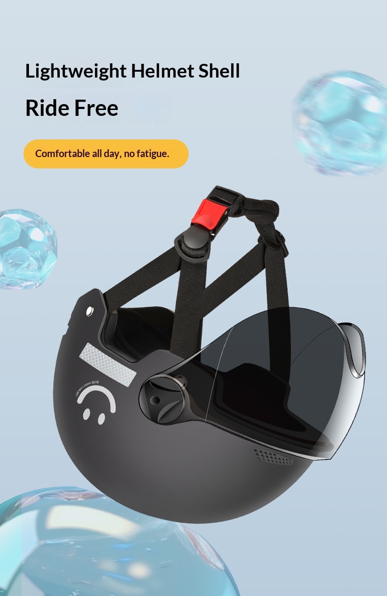 Monopattino elettrico certificato 3C per donne, casco da moto traspirante con protezione solare estiva, adatto a tutte le stagioni._voghion.com