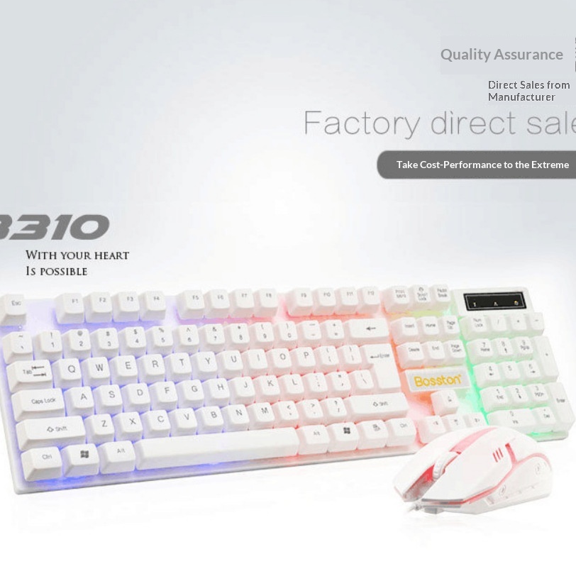 Kit di montaggio fai-da-te per tastiera e mouse USB con retroilluminazione arcobaleno fluttuante del Dr. Ton._voghion.com