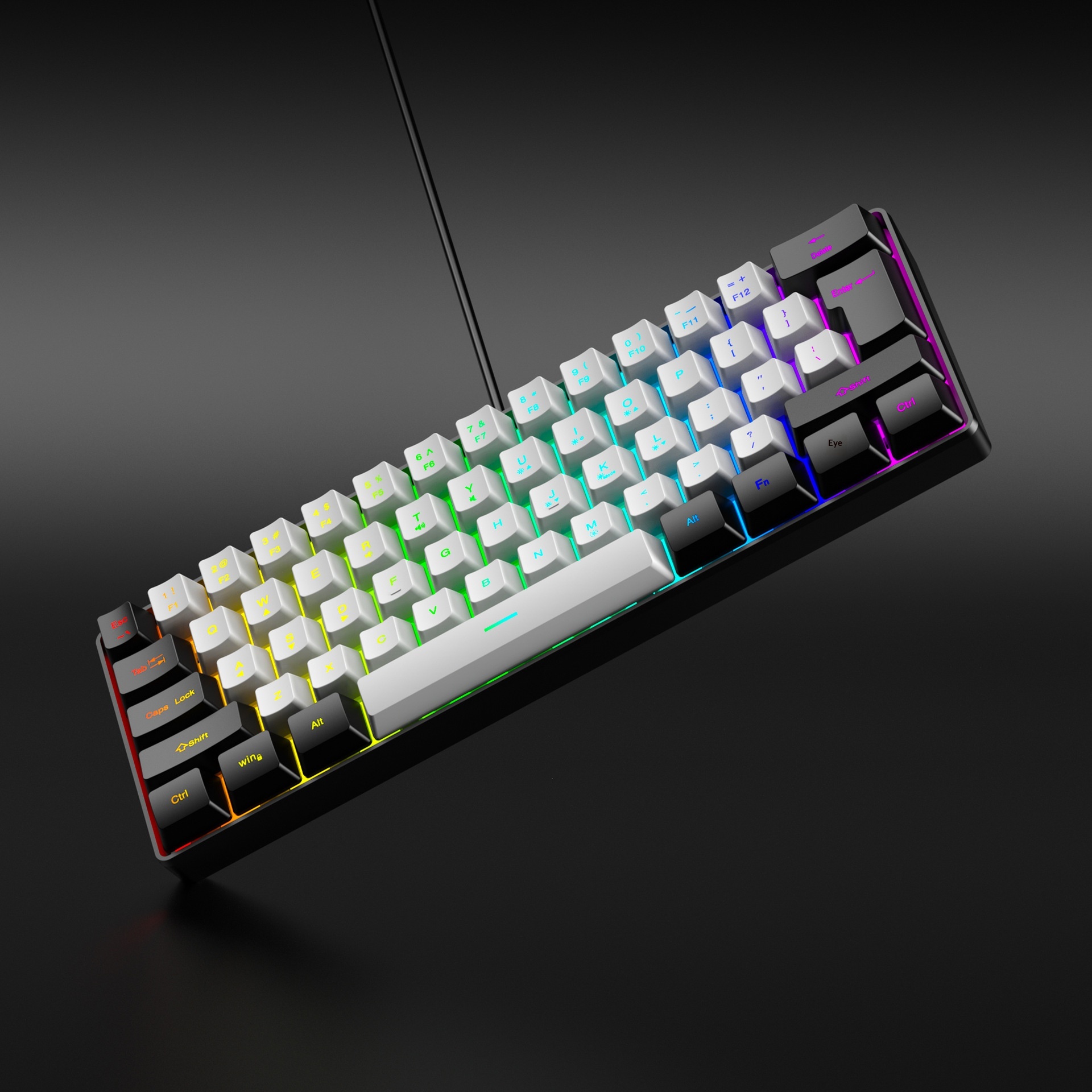Rgb Gaming Keyboard And Mouse Set Wired 61-key Compact Design_voghion.com