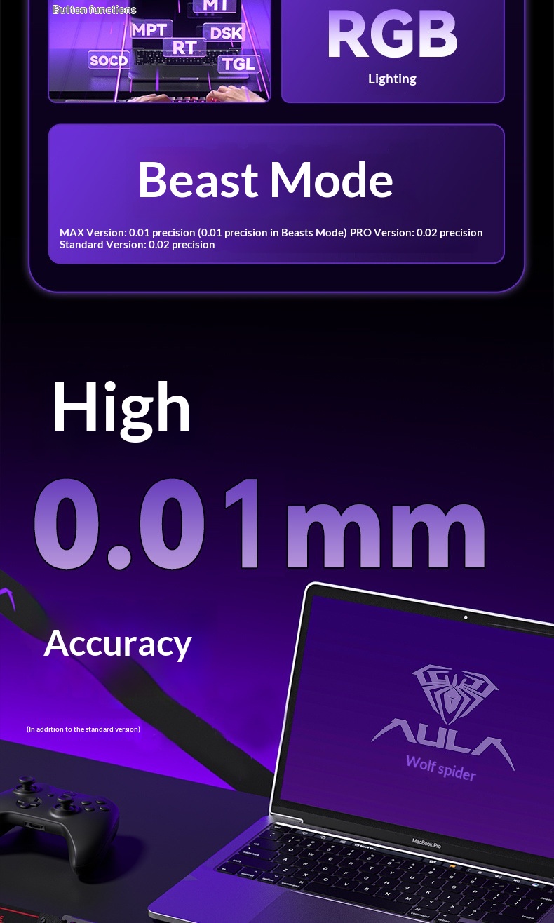 Teclado com interruptor magnético e gravação lateral, mecânico e personalizável, ideal para jogos de eSports em tempo real, FPS, Valorant e CS._voghion.com