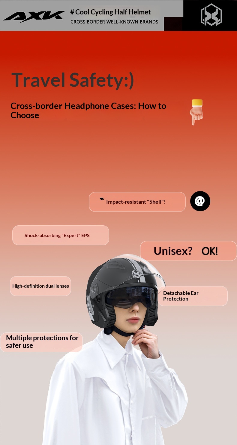 Casco moto jet per uomo e donna casco per scooter quattro stagioni_voghion.com