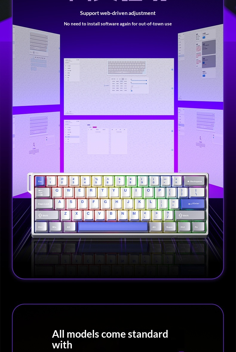 Teclado com interruptor magnético e gravação lateral, mecânico e personalizável, ideal para jogos de eSports em tempo real, FPS, Valorant e CS._voghion.com