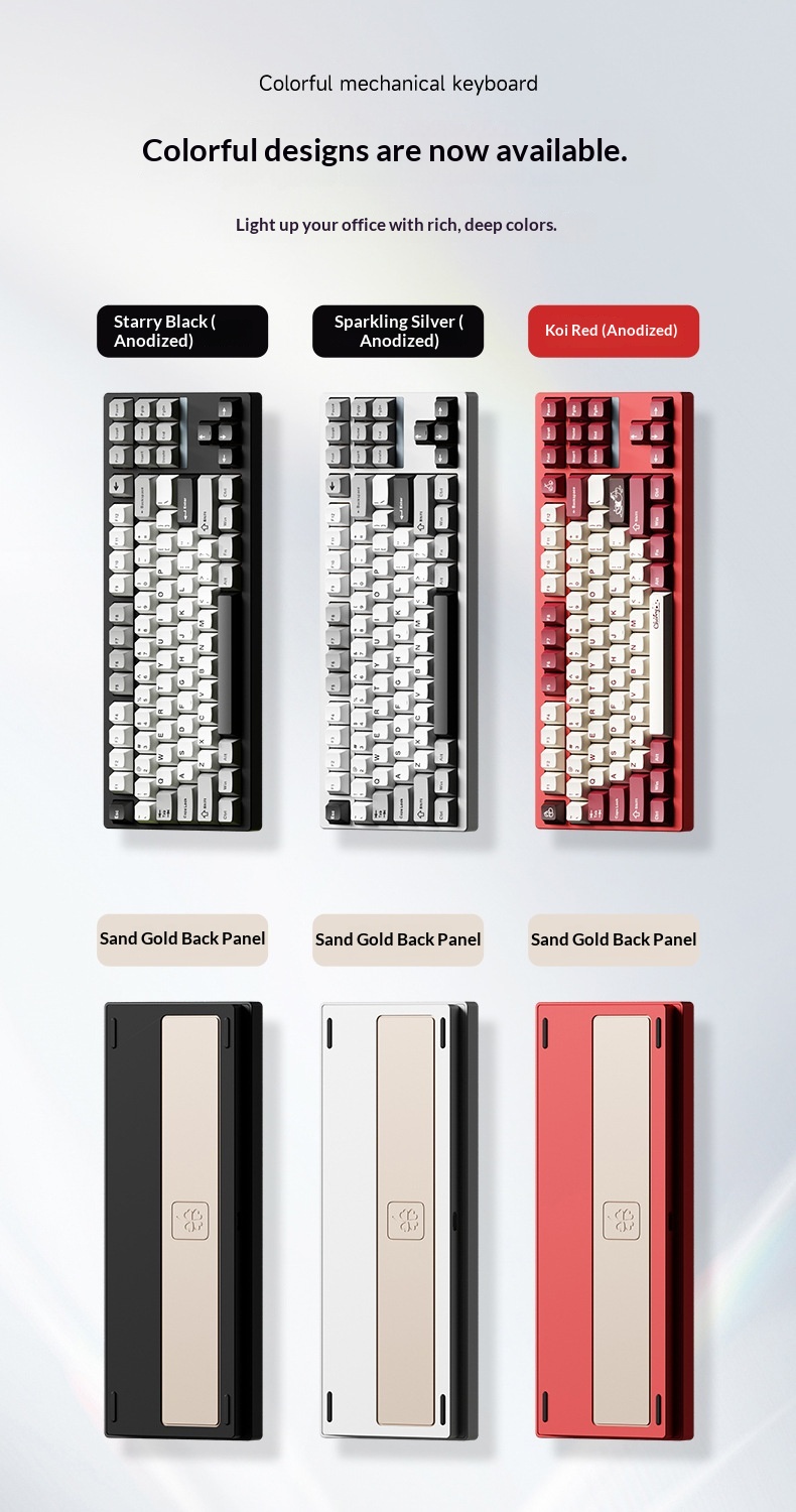 Teclado mecánico Vika STARS80 de tres modos, aluminio sólido, estructura de junta de liberación rápida personalizada, iluminación RGB para juegos._voghion.com