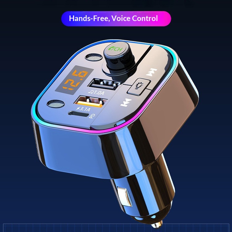 Bluetooth Receiver Lossless Sound Quality MP3 Music Player Car Adapter With Fast Charging Cigarette Lighter Wholesale_voghion.com