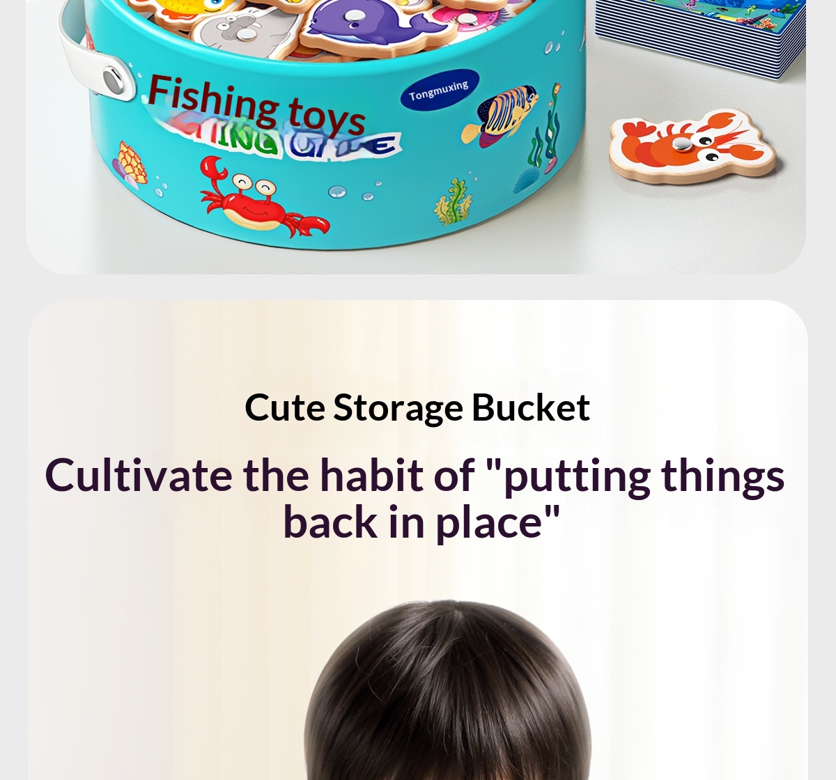 Gioco di pesca magnetico in legno per bambini giocattolo_voghion.com