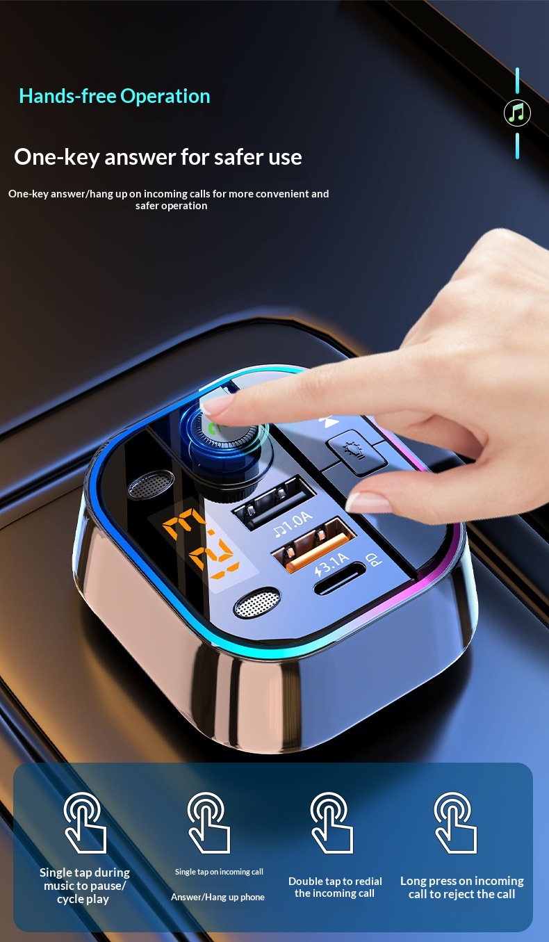 Bluetooth Car Kit Wireless Receiver For Lossless Music Streaming_voghion.com