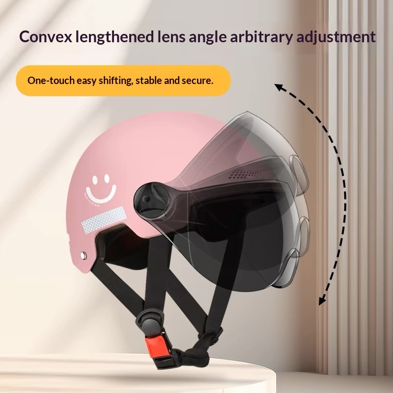 Monopattino elettrico certificato 3C per donne, casco da moto traspirante con protezione solare estiva, adatto a tutte le stagioni._voghion.com