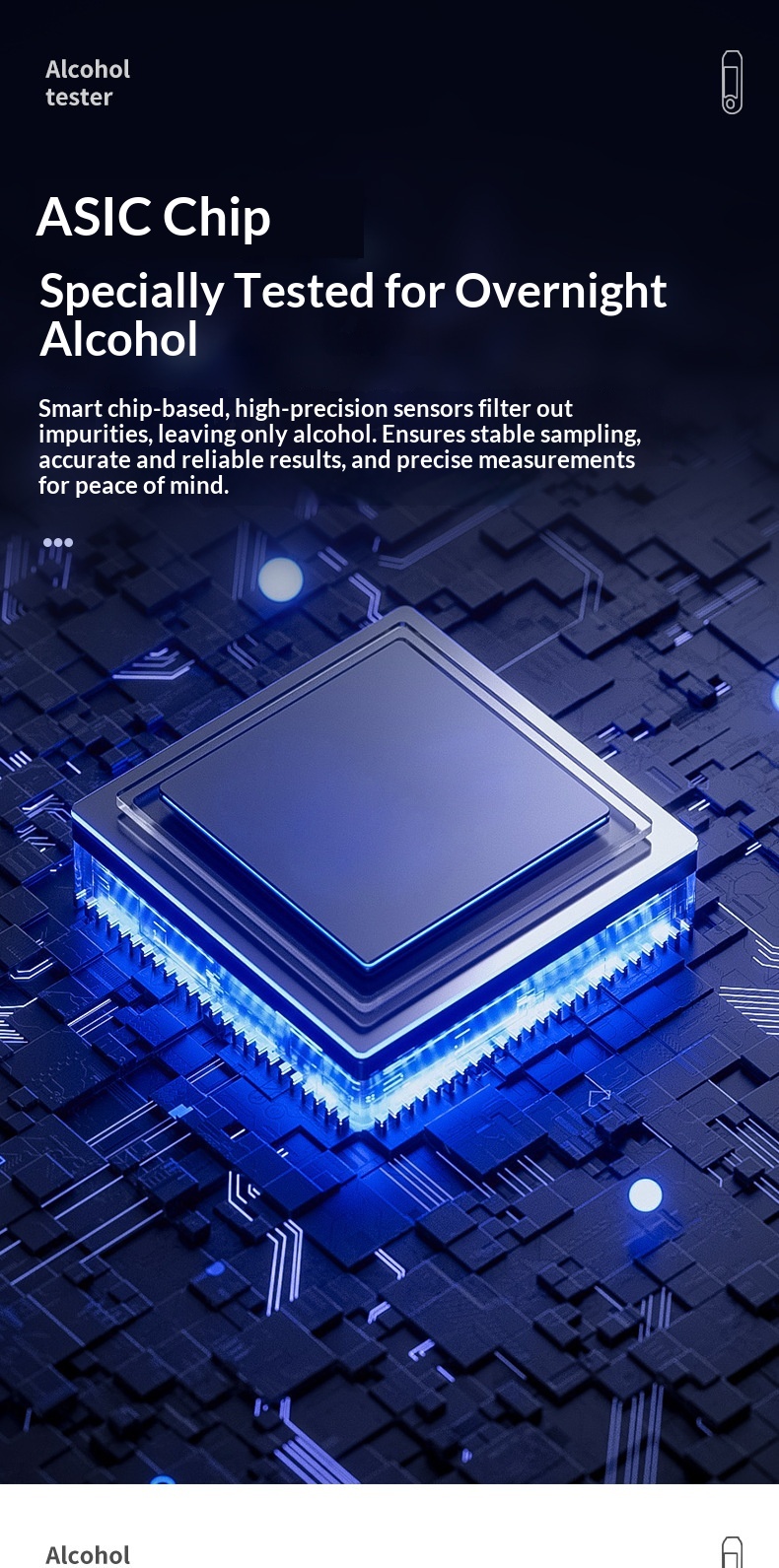 Etilometro per il rilevamento della guida, strumento di analisi dell'alcol nel traffico ad alta precisione._voghion.com