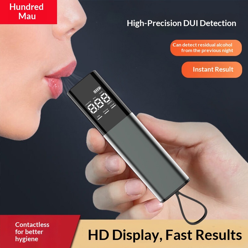 Tester High Precision Blow-Type Drunk Driving Mini Portable Car Alcohol Detector_voghion.com