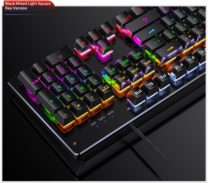 Silver Eagle Summoner True Mechanical Keyboard, Swappable Switches, Gaming Green Switch, Punk Style, Wired USB,_voghion.com