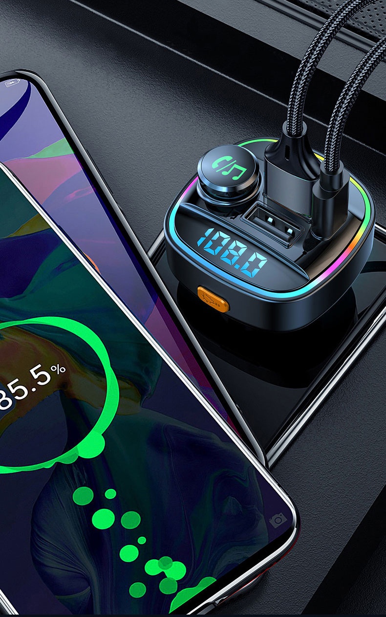 Bluetooth fm transmitter til bil med tabsfri lydkvalitet_voghion.com