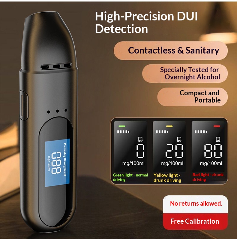 New Cross-border Smart Alcohol Tester For Checking Drunk Driving, Portable Breathalyzer_voghion.com