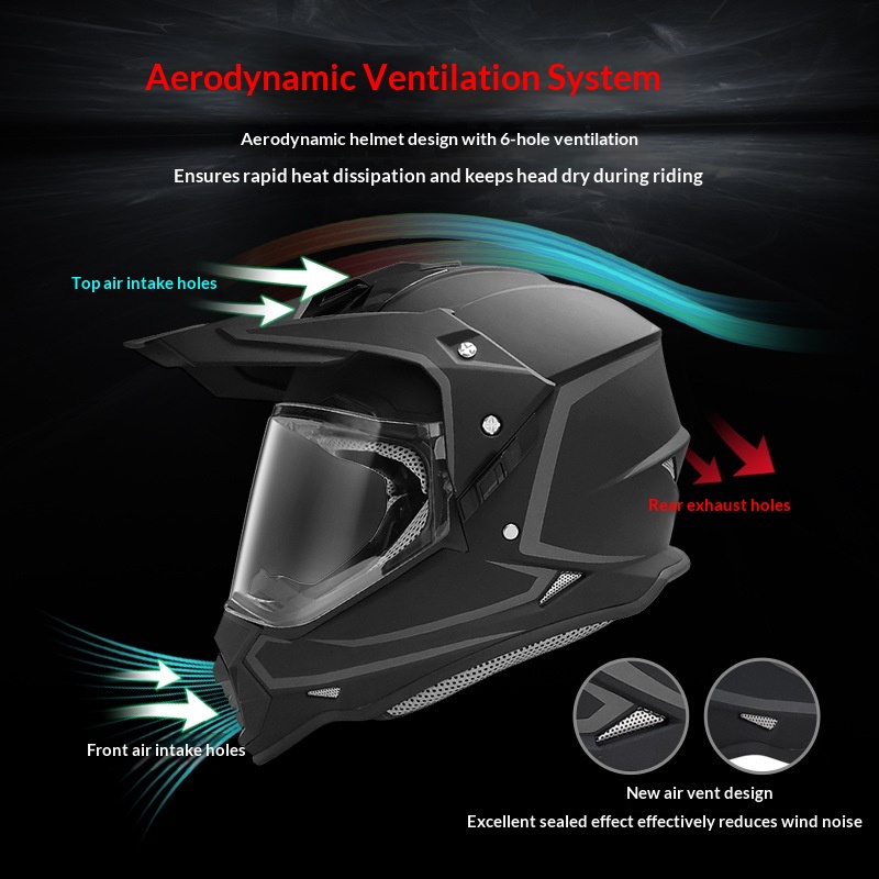 Fabrikneuer, nationaler Standard A-konformer Offroad-Elektromotorrad-Rallye-Helm für Herren, universell für alle Jahreszeiten, DOT-konform_voghion.com