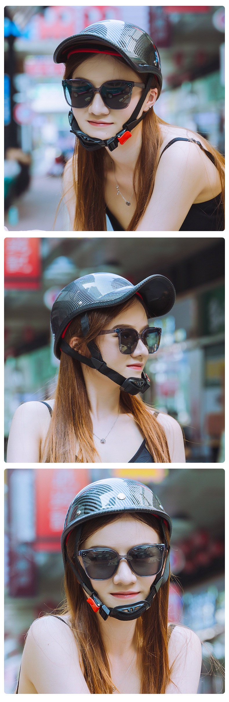 Retro Motorcycle Half Helmet For Men And Women Lightweight Safety_voghion.com