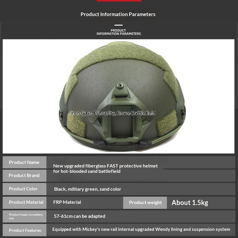 Fiberglass Tactical Helmet Wendy Suspension For Special Forces_voghion.com
