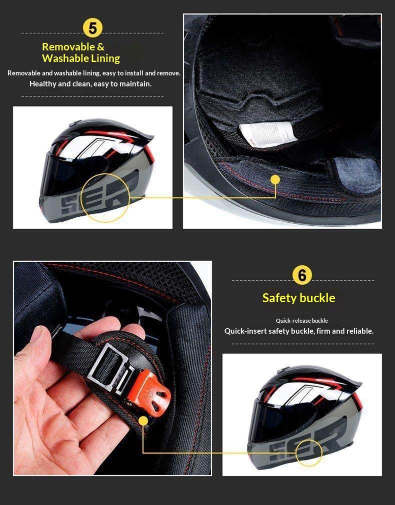 Full Face Motorcycle Helmet Windproof Anti-fog Detachable Visor_voghion.com