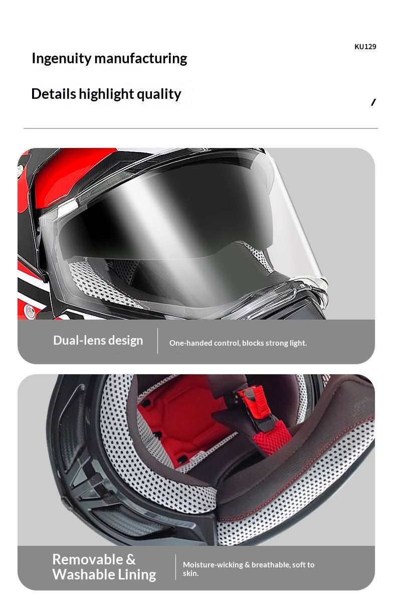 Fabrikneuer, nationaler Standard A-konformer Offroad-Elektromotorrad-Rallye-Helm für Herren, universell für alle Jahreszeiten, DOT-konform_voghion.com