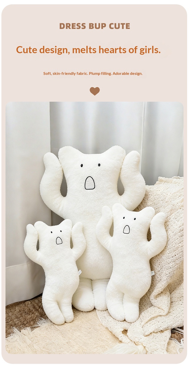 Long-haired Cat Sleeping Pillow Plush Toy Healing Soft Gift_voghion.com