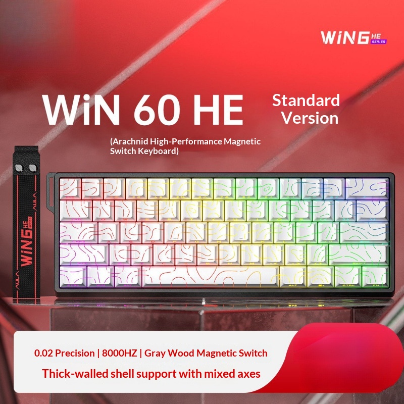 Teclado com interruptor magnético e gravação lateral, mecânico e personalizável, ideal para jogos de eSports em tempo real, FPS, Valorant e CS._voghion.com