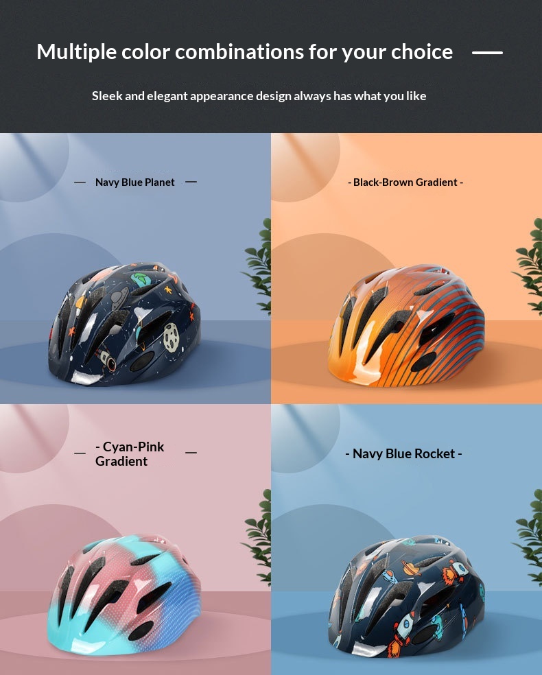 Vélo de dessin animé, patin à roulettes, sécurité pour le patinage, skateboard, draisienne, casque pour enfants, transfrontalier_voghion.com