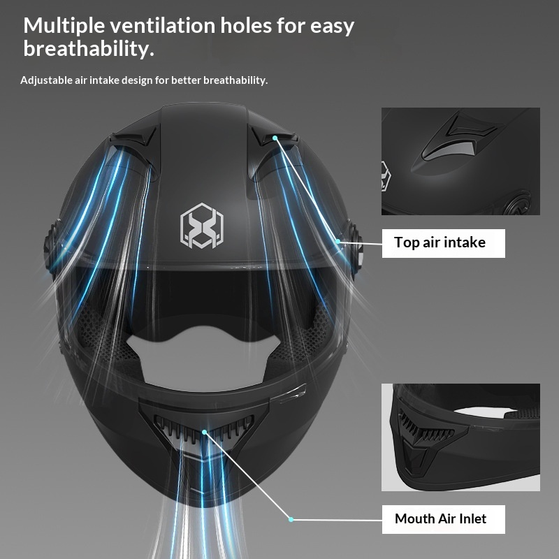 Außenhandel Elektrofahrrad Herren Vier-Jahreszeiten-Mountainbike Integralhelm Damen Winter Warmes Fahren Doppelvisier Sicherheit_voghion.com